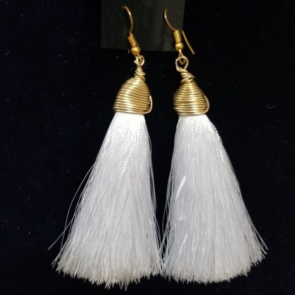 Tassel Drop Pierced Length Earrings - Picture 1 of 1